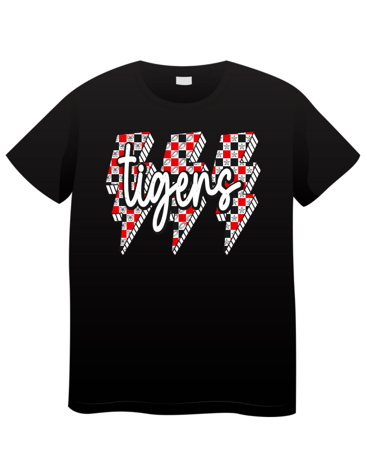 Tiger Football Lightening Graphic Tee