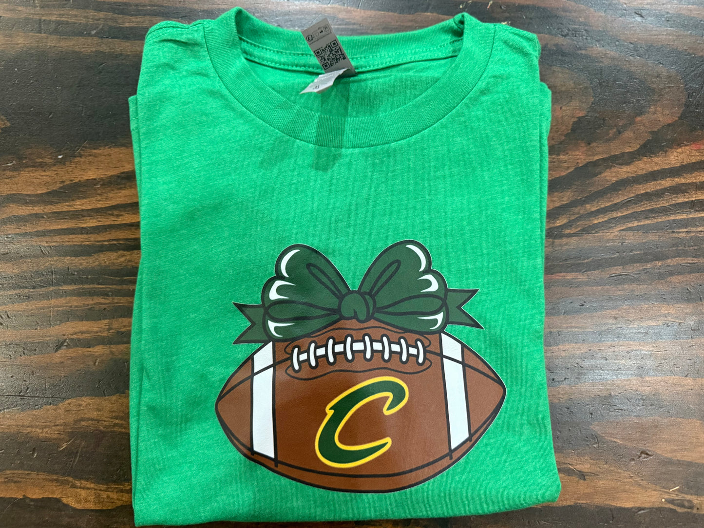 Football Bow with Logo Graphic Tee