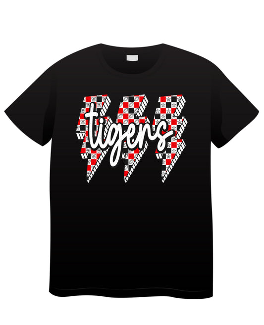 Tiger Football Lightening Graphic Tee