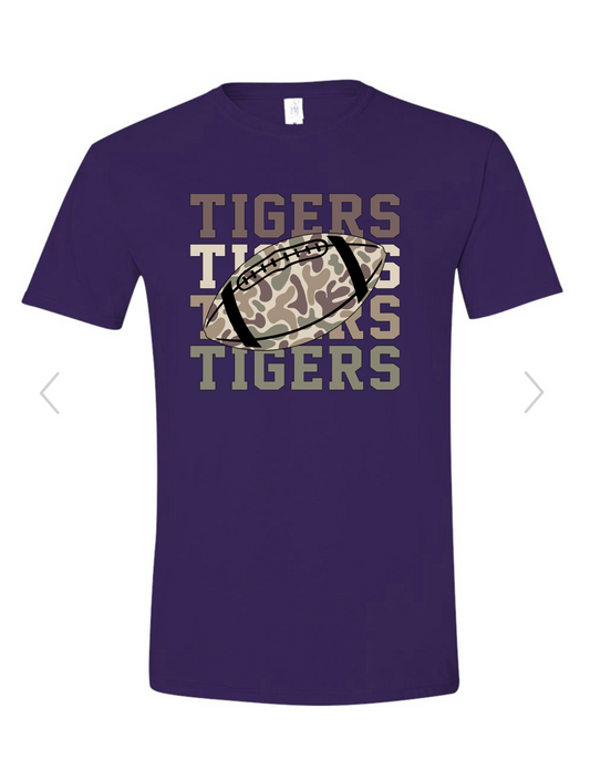 Camo Tigers Football Graphic Tee