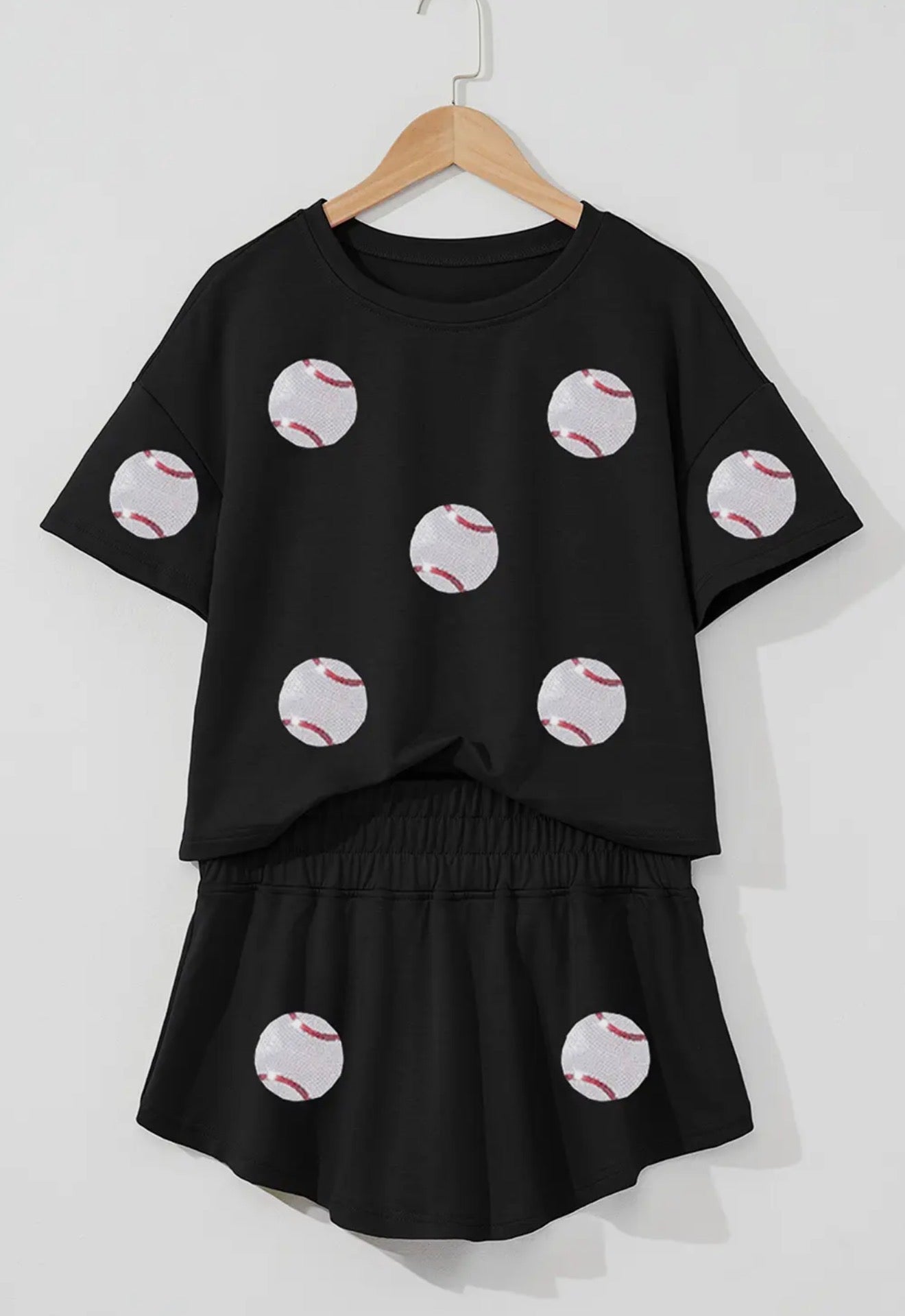 Sequin Baseball Skort Set PREORDER