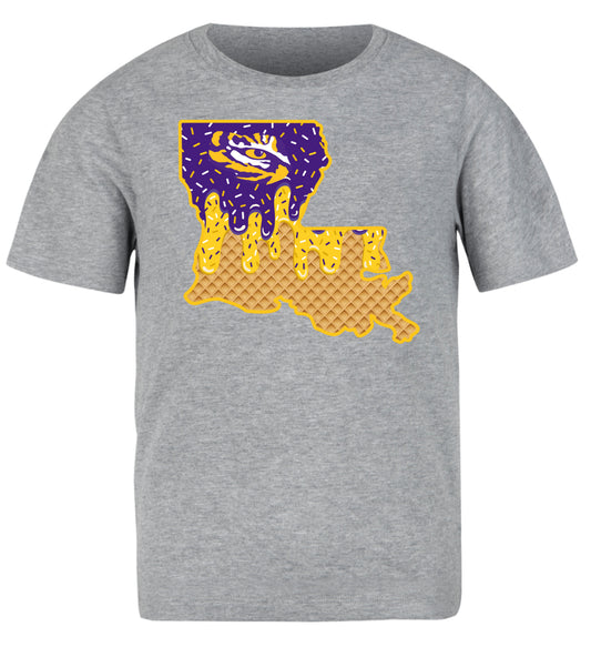 Tigers Louisiana Drip Logo Graphic Tee