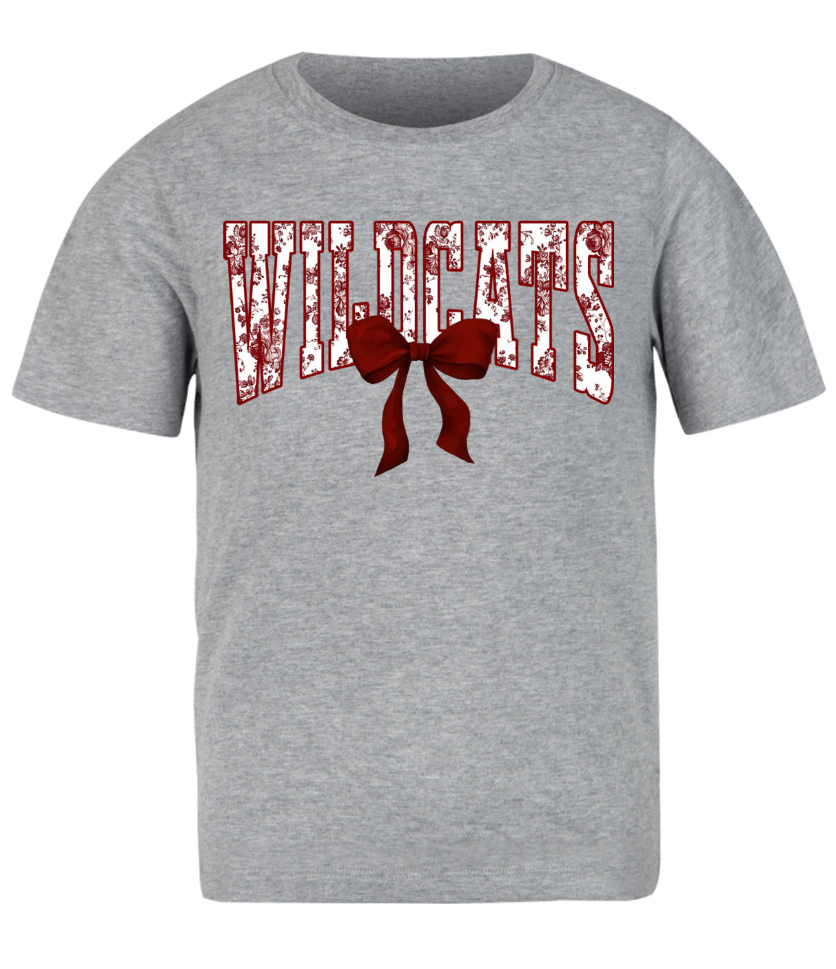 Wildcats with Floral Bow Graphic Tee