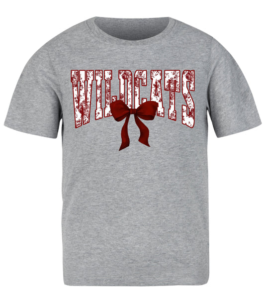 Wildcats with Floral Bow Graphic Tee