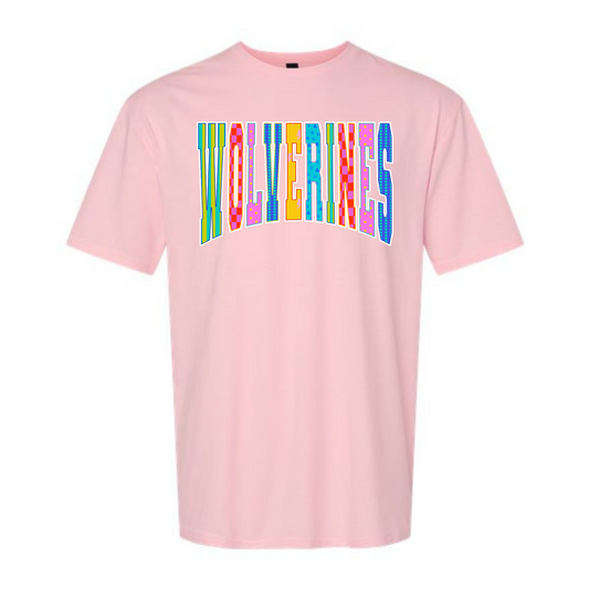 Colorful Wolverines Graphic Tee