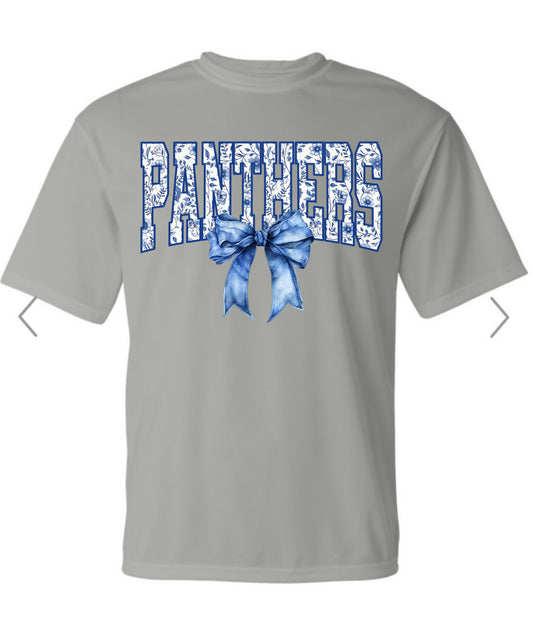 Floral Panthers Bow Graphic Tee
