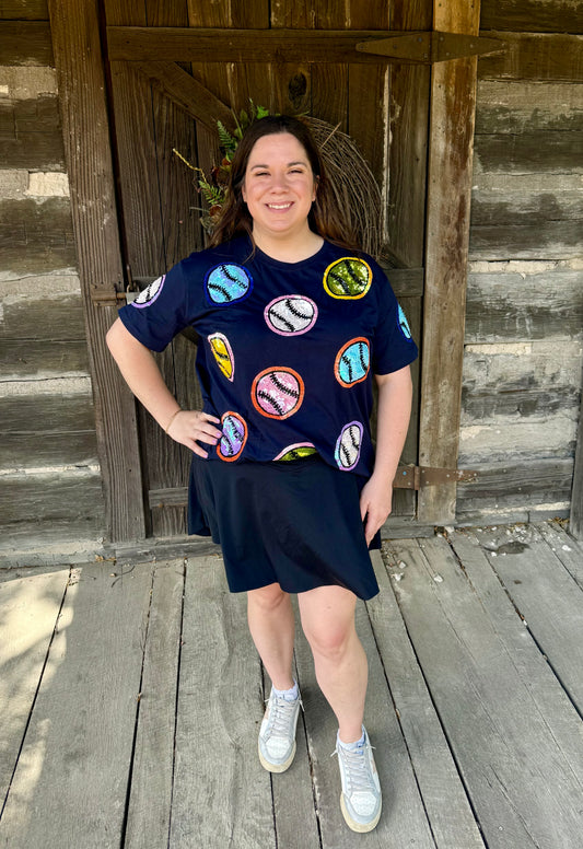 Exclusive Sew Unique Baseball/Softball Sequin Top
