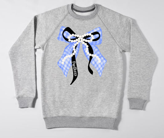 Panthers Pearl Bow Graphic Sweatshirt