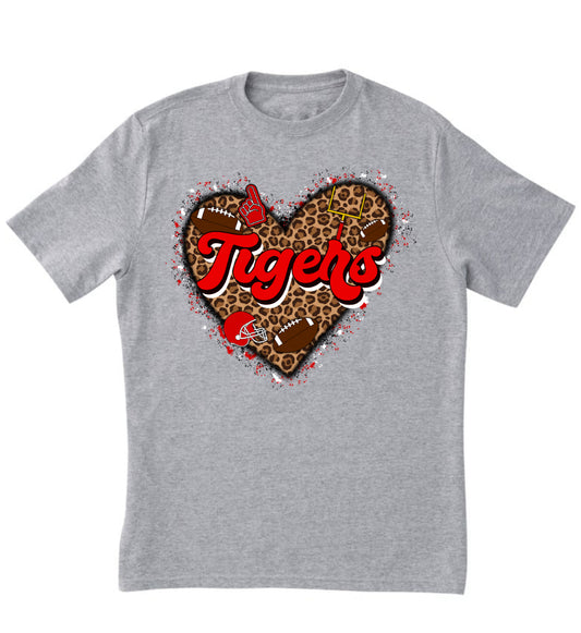 Leopard Heart Tigers Graphic Tee