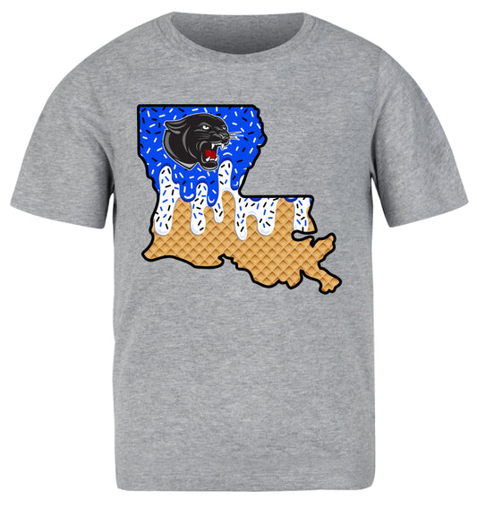 Panthers Louisiana Drip Logo Graphic Tee