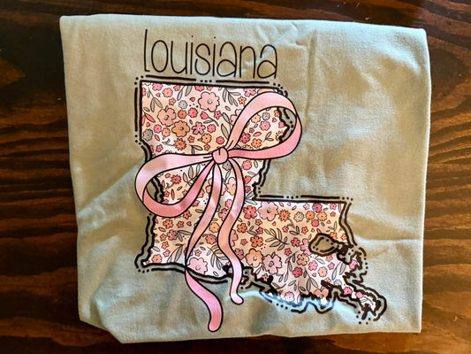 Louisiana with Bow Graphic Tee