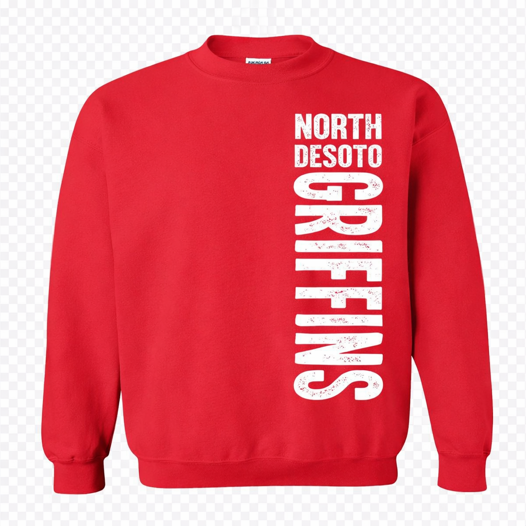 Red North Desoto Griffins Graphic Sweatshirt