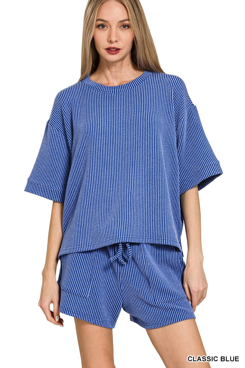 Ribbed Short Set