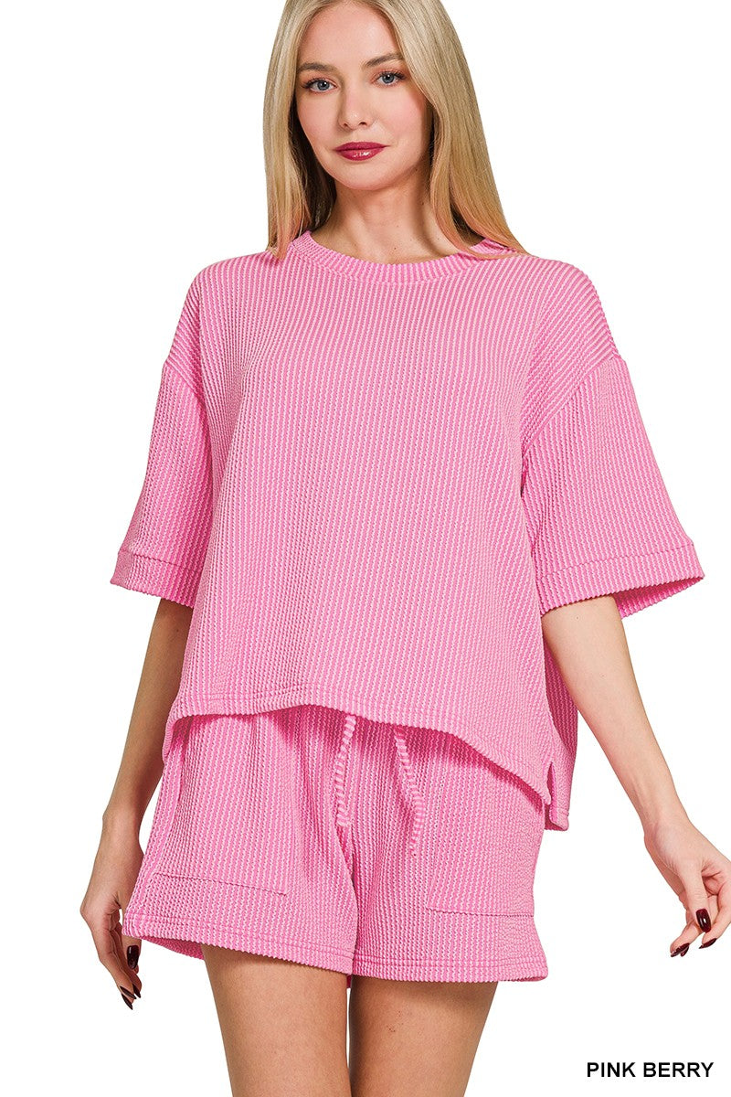 Ribbed Short Set