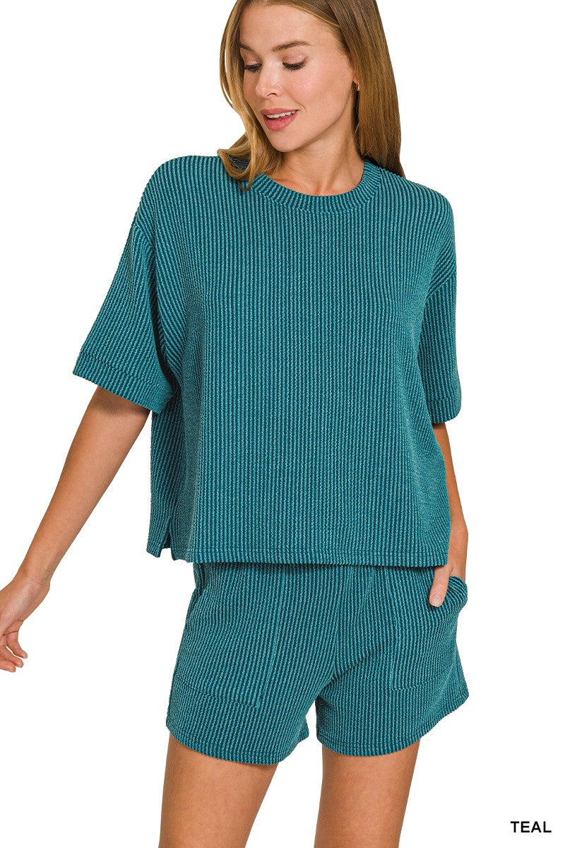 Ribbed Short Set